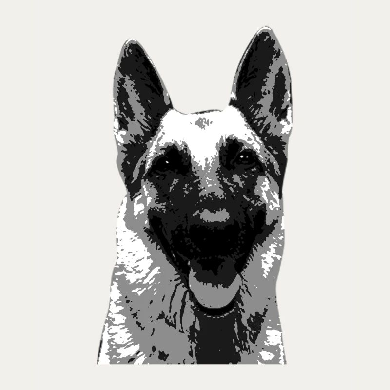 German shepherd - german shepherd head gift