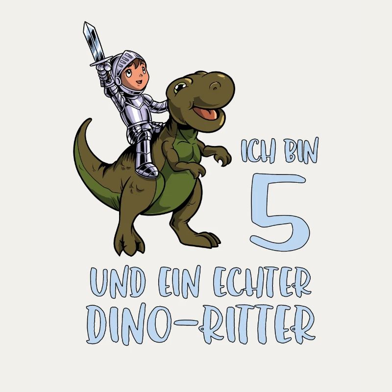 Geburtstagsshirt Dino Ritter - 5 Geburtstag Junge