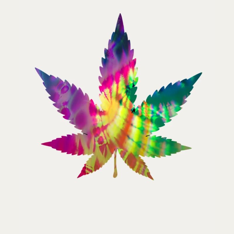 Tie Dye Batik Cannabis Leaf | Hemp leaf