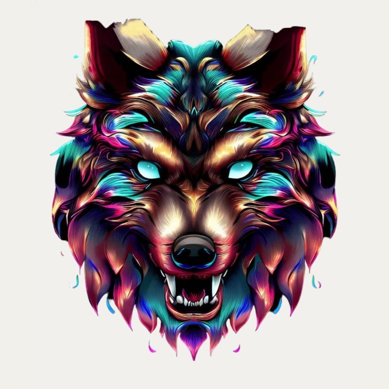 Wolf’s Head Synthwave Wolf