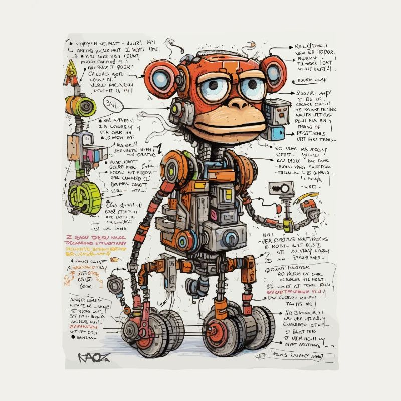 La structure du singe robotique