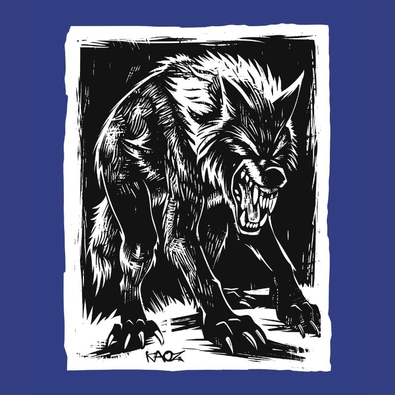 Evil Horror Werewolf or Wolf