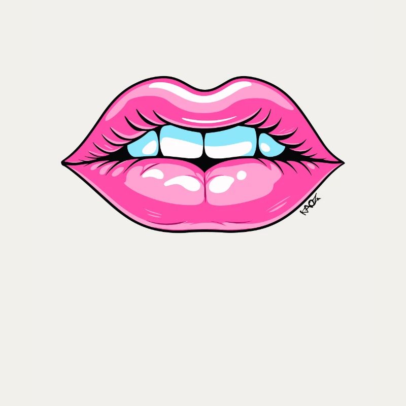 Une bouche aux lèvres roses comme un baiser