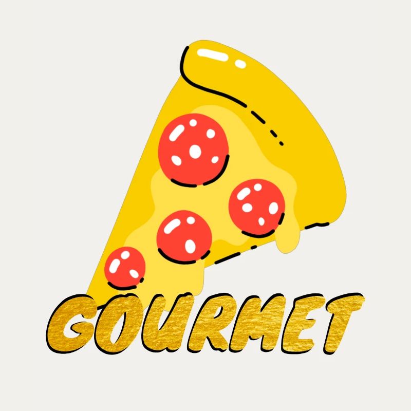 Tranches de pizza gastronomiques Tranche de pizza graphique Gourmet