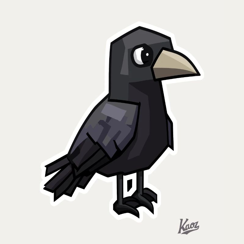 Étrange corbeau noir
