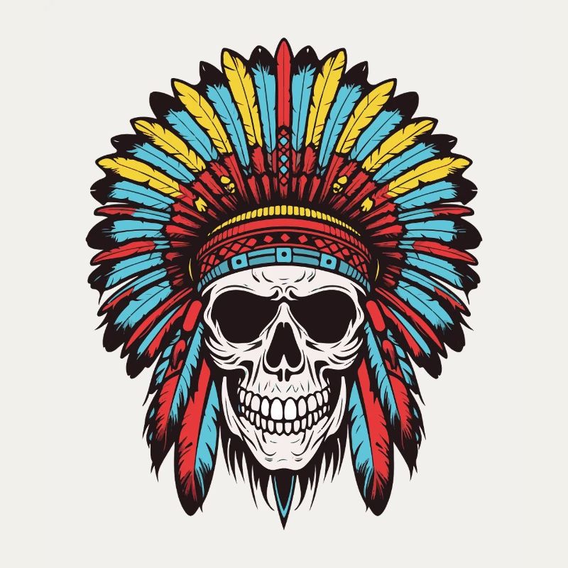 Apache Indianer Häuptling Totenkopf