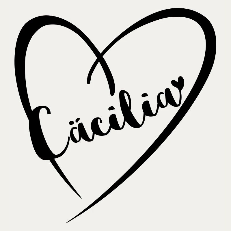 Cäcilia Last name First name in heart frame