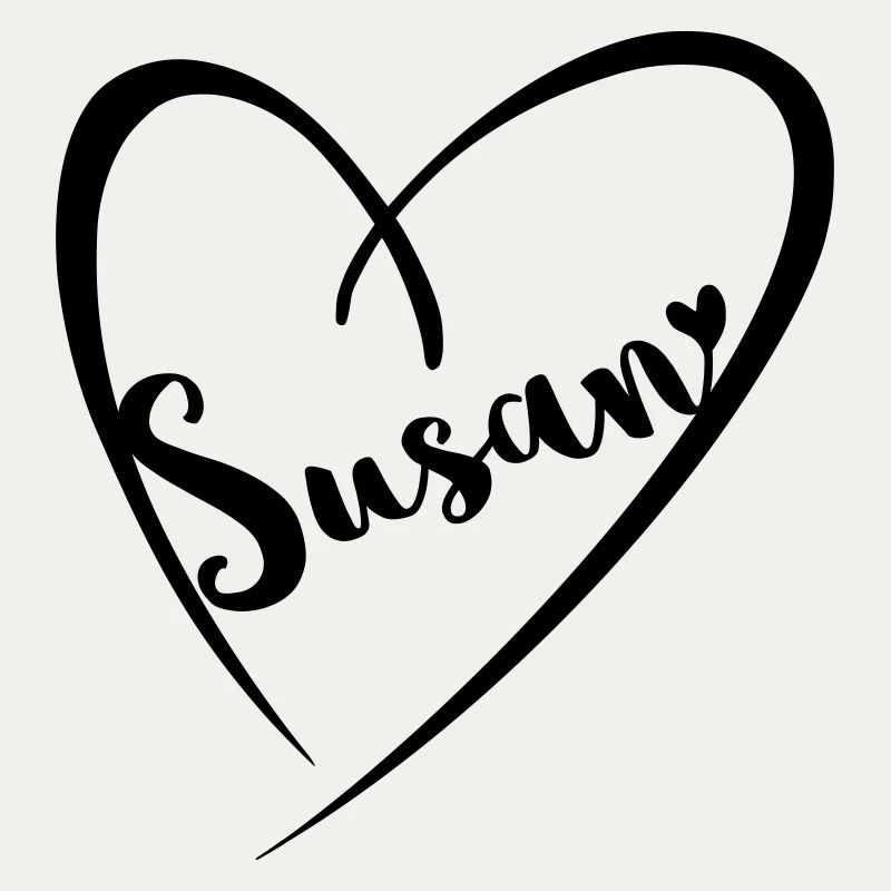 Susan Surname First name in heart frame