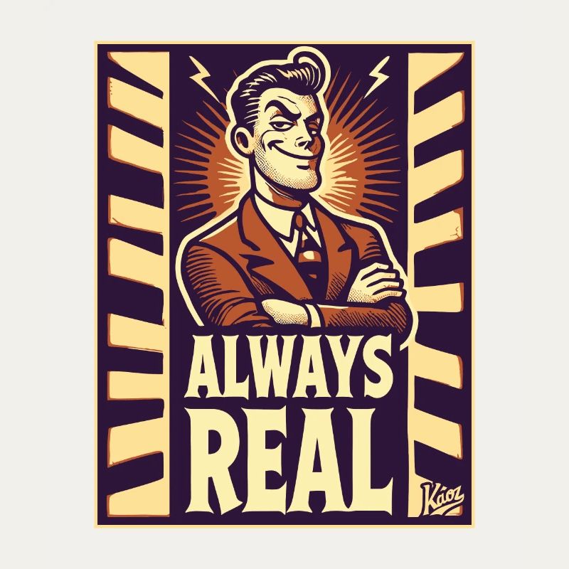 Cool retro guy – always real