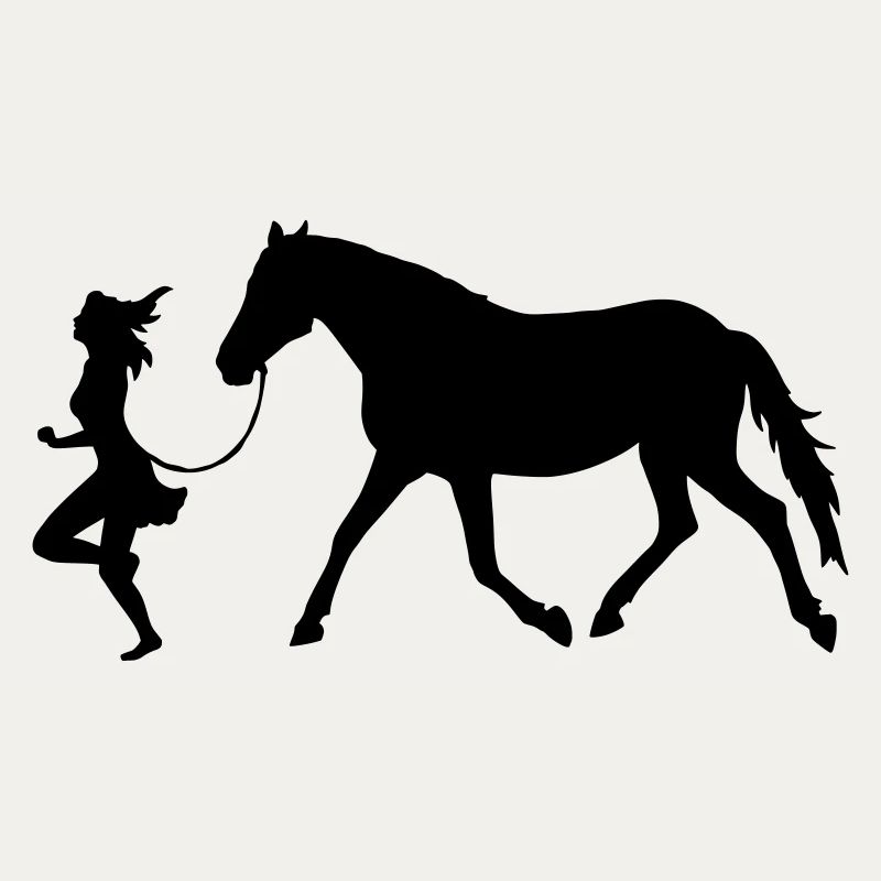 Frau mit Pferd