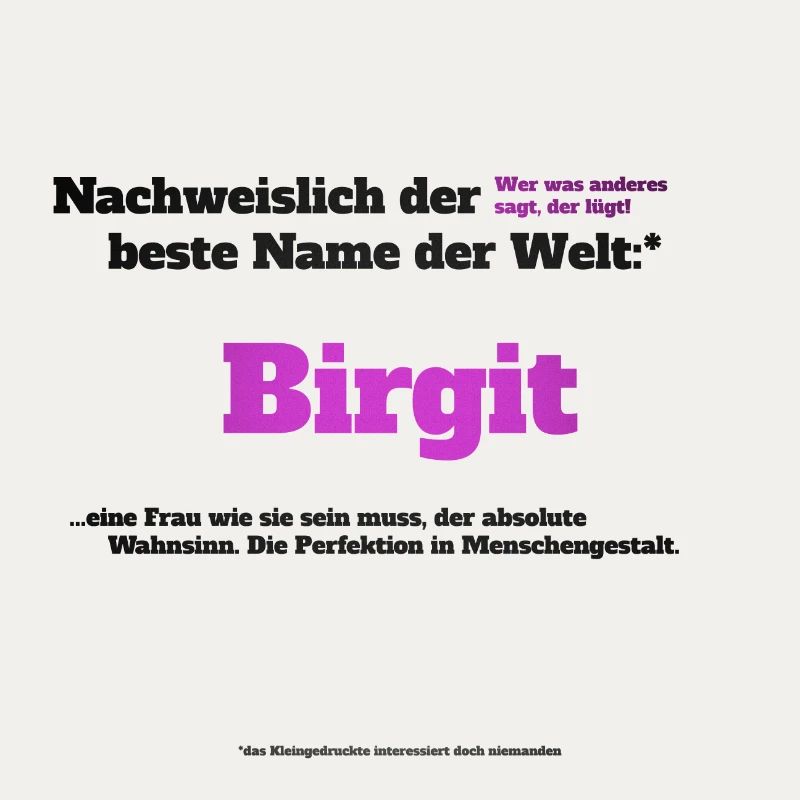 Ich bin Birgit - Birgit als Vorname