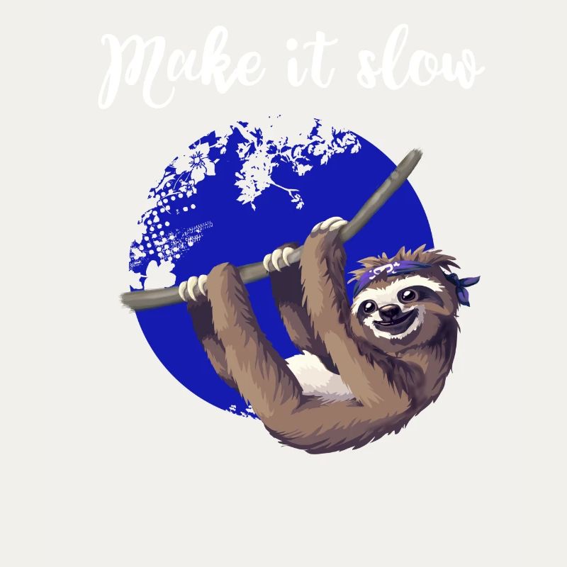 sloth make it slow Faultier langsam Nerd pc chill