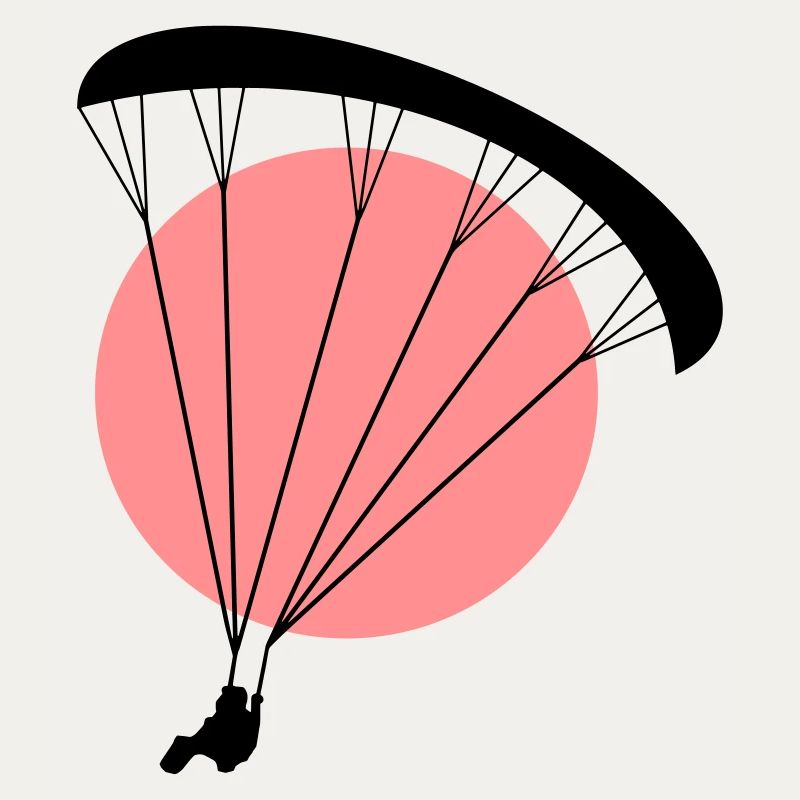 Paraglider Sunset Vector