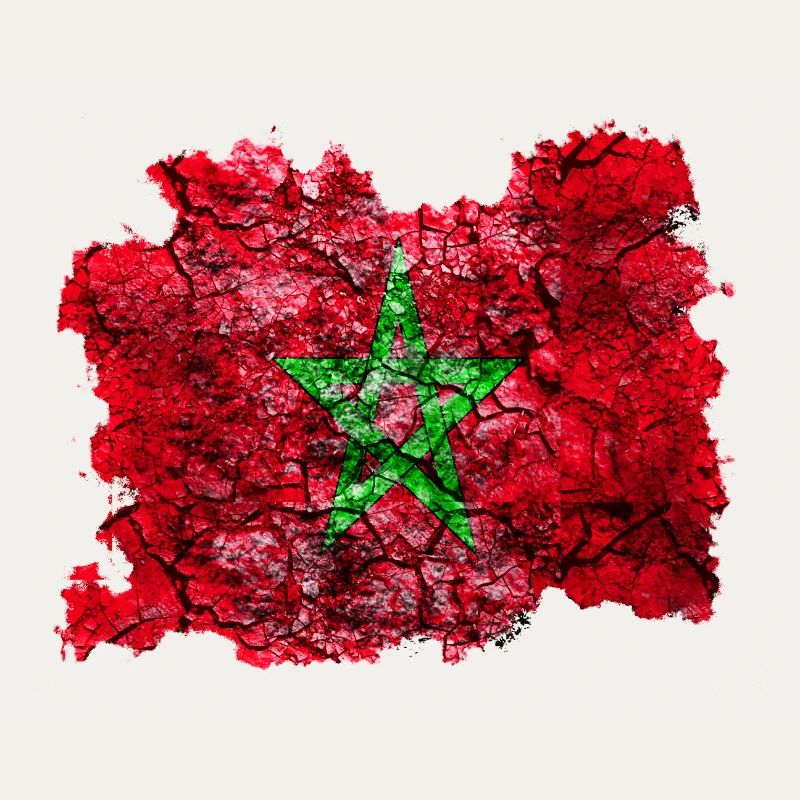 Maroc Drapeau Vintage