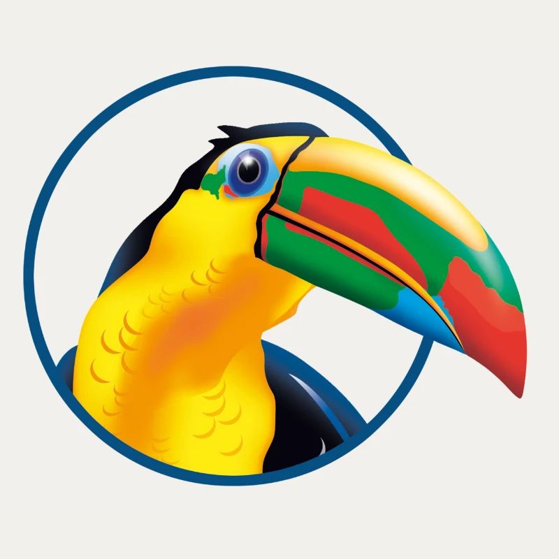 Explosion des couleurs du toucan tropical