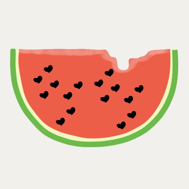 Melon with Heart - Gift - Watermelon - Comic