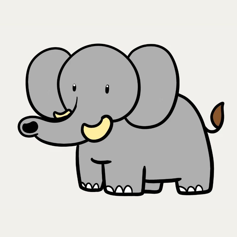 Stehender Elefant