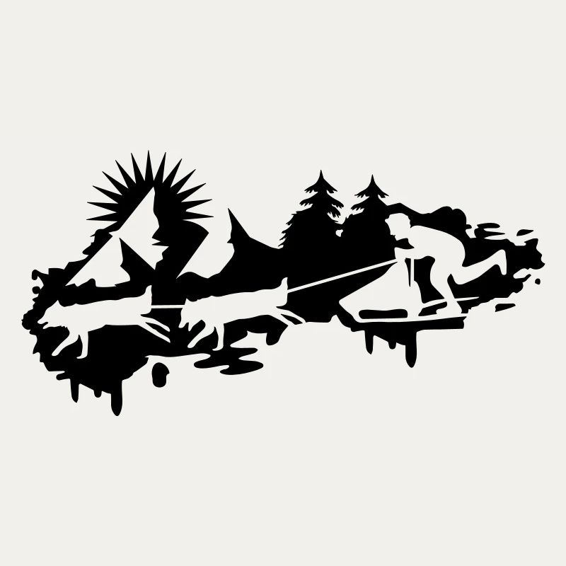Sled dog race Graffiti