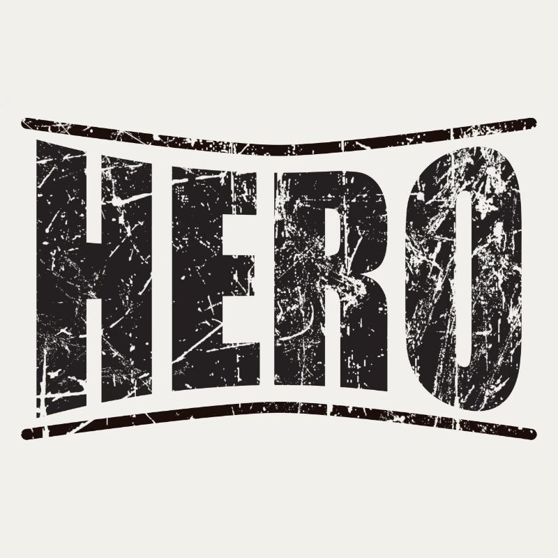 Held Held Held Héroe héros monochromer Text