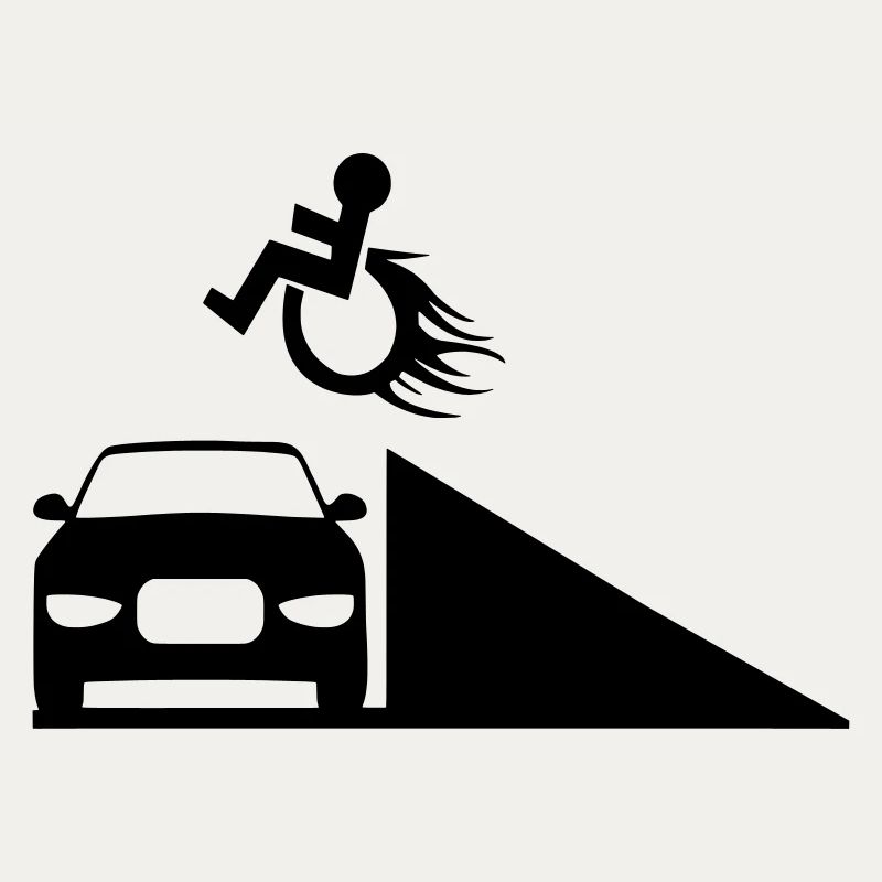 Rollstuhlfahrer springt über eine Rampe #