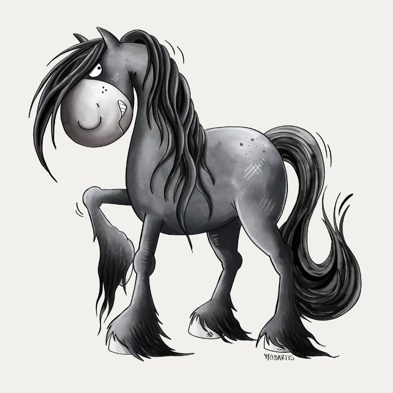Cheval Grumpy I Bande Dessinée Pour Cavalier