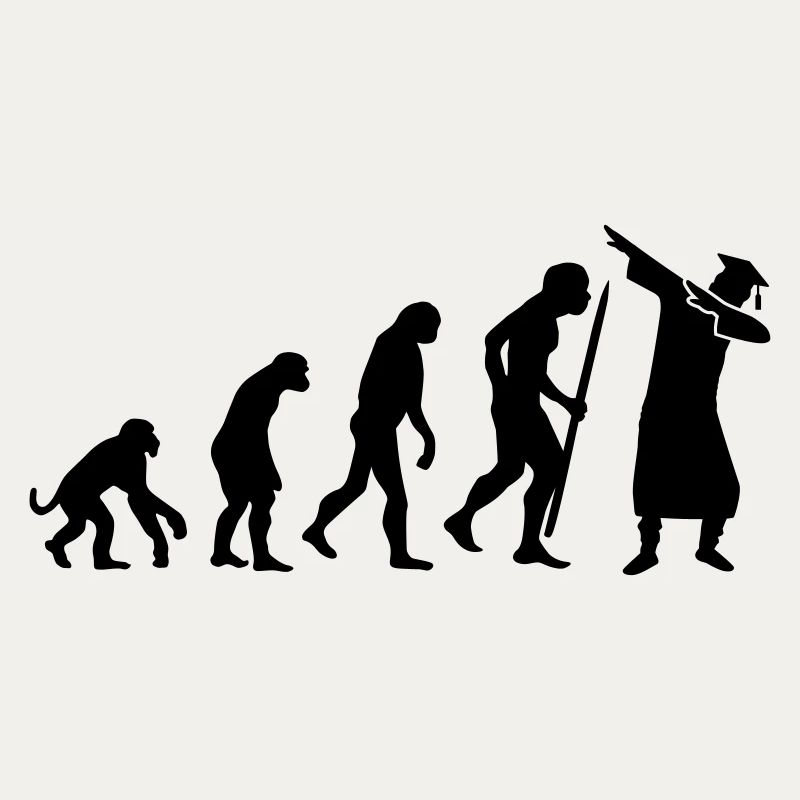 Evolution dab dabbing graduation college student