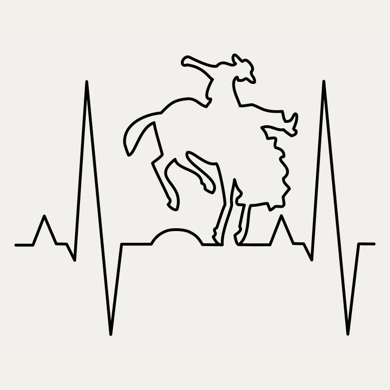 Conception d’impression de cavalier de rodéo