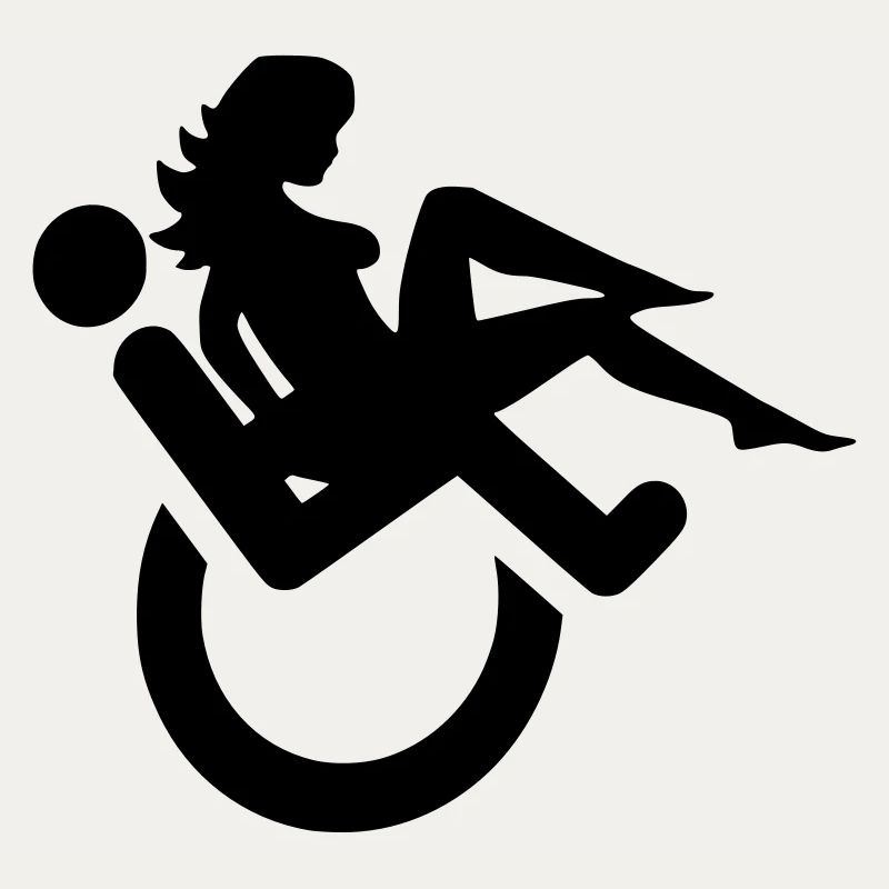 Rollstuhlfahrer mit Dame auf dem Schoß #