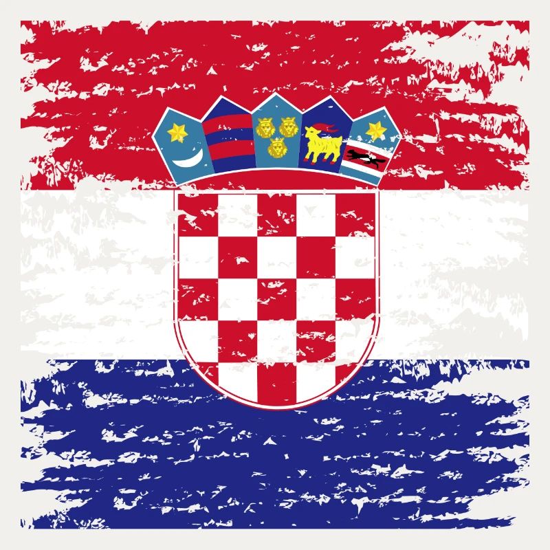 Authentisches kroatisches Flaggenwappen