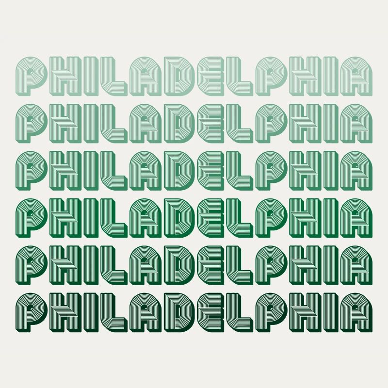 Philadelphia Typography Gradient