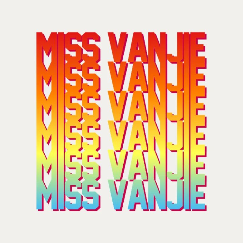 Fräulein Vanjie! Meme Regenbogenfarbe Text