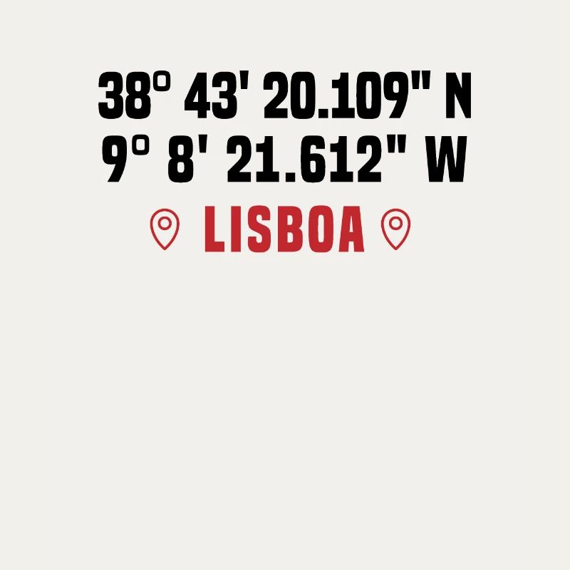 Lisboa Municipal Stamp - Lisbon Coordinates