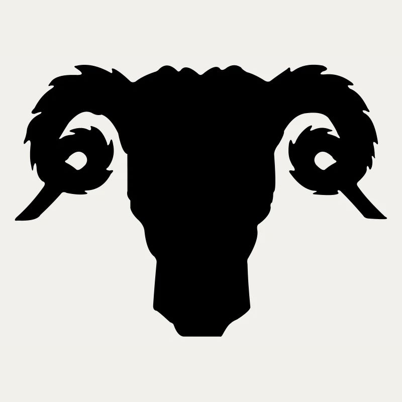 Buck or ram head shadow image