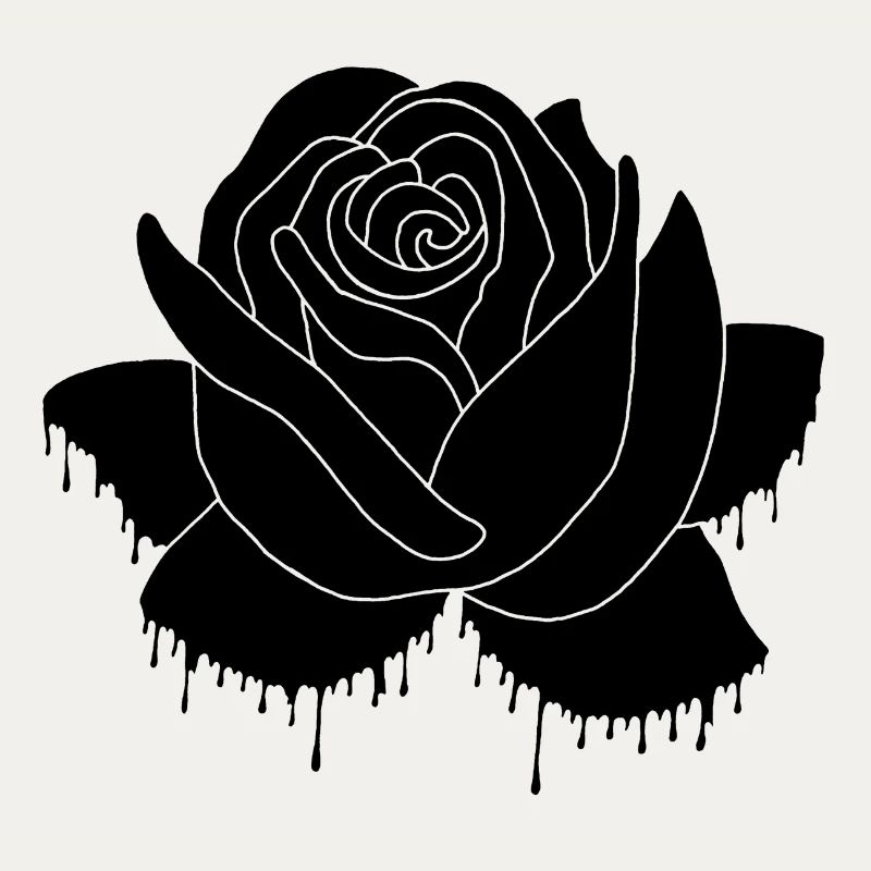 Graffiti einer schwarzen Rose