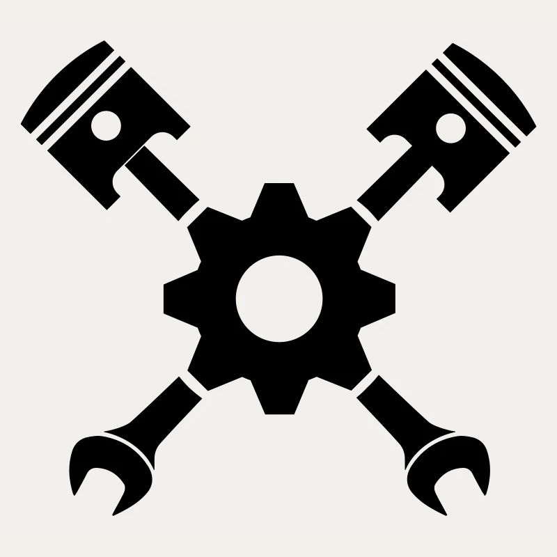 Piston clé croisée avec engrenage