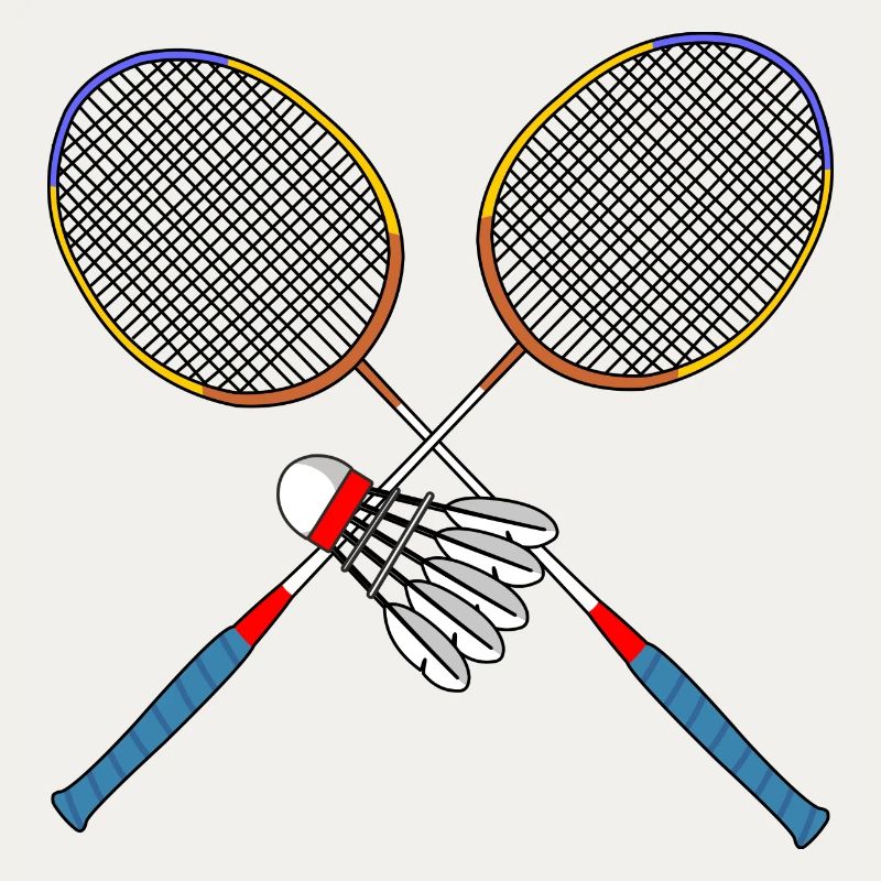 Badmintonschläger und Shuttle