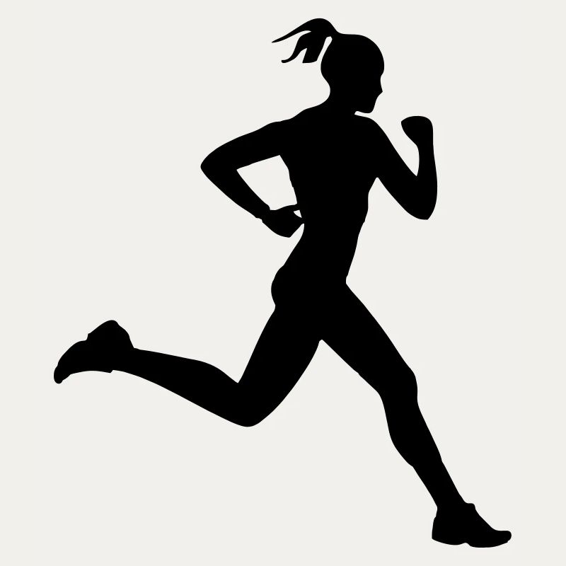 Läuferin oder Läuferin beim Laufen