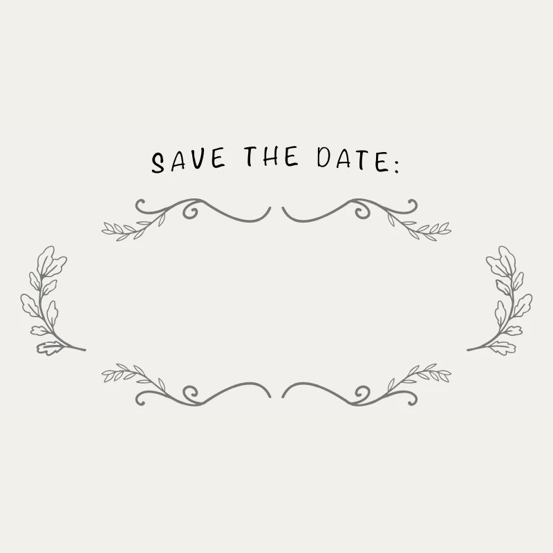 SAVE THE DATE | empty field for labeling