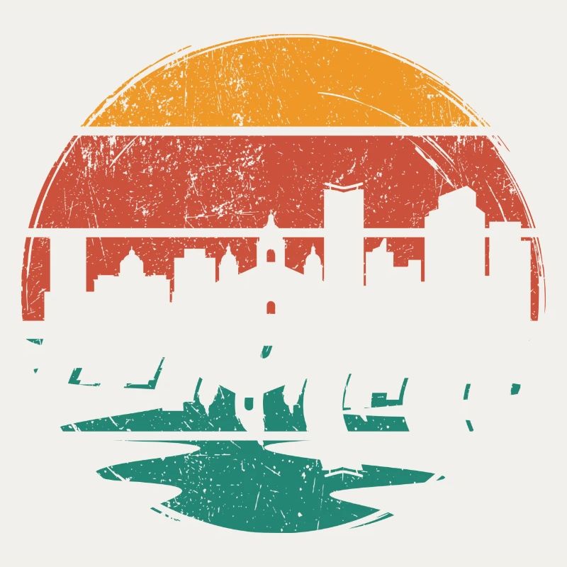 Sunset Skyline Silhouette