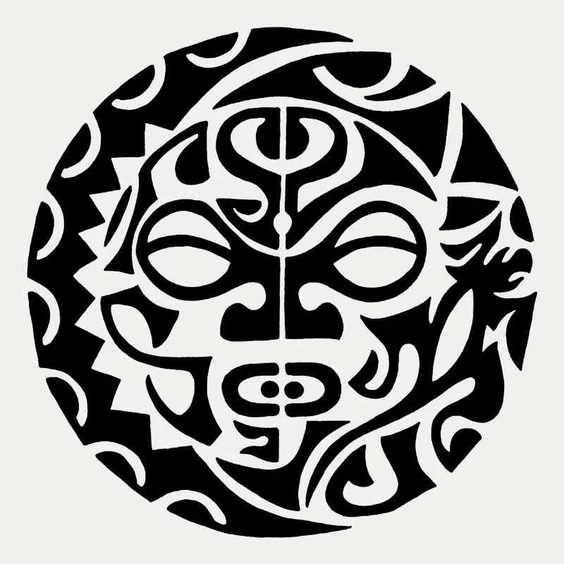 Schwarzer polynesischer Todeskopf