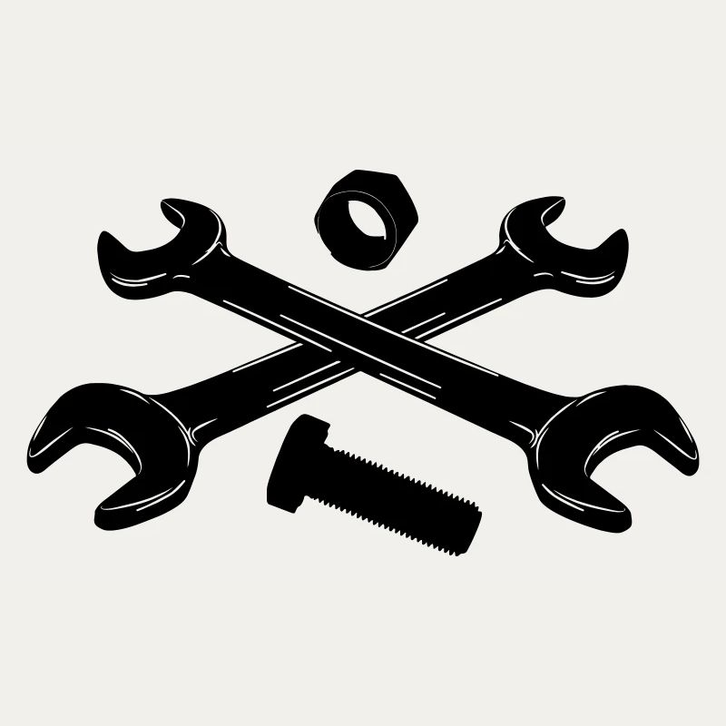 Tools wrenches nut and bolt