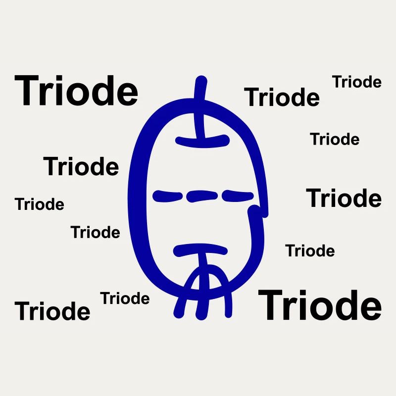 Triode dans le style calligraphie avec texte