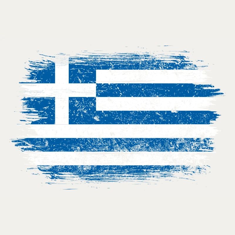 Drapeau grec brossé