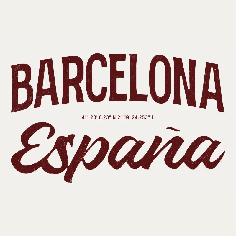 Barcelona Spanien Script Logo