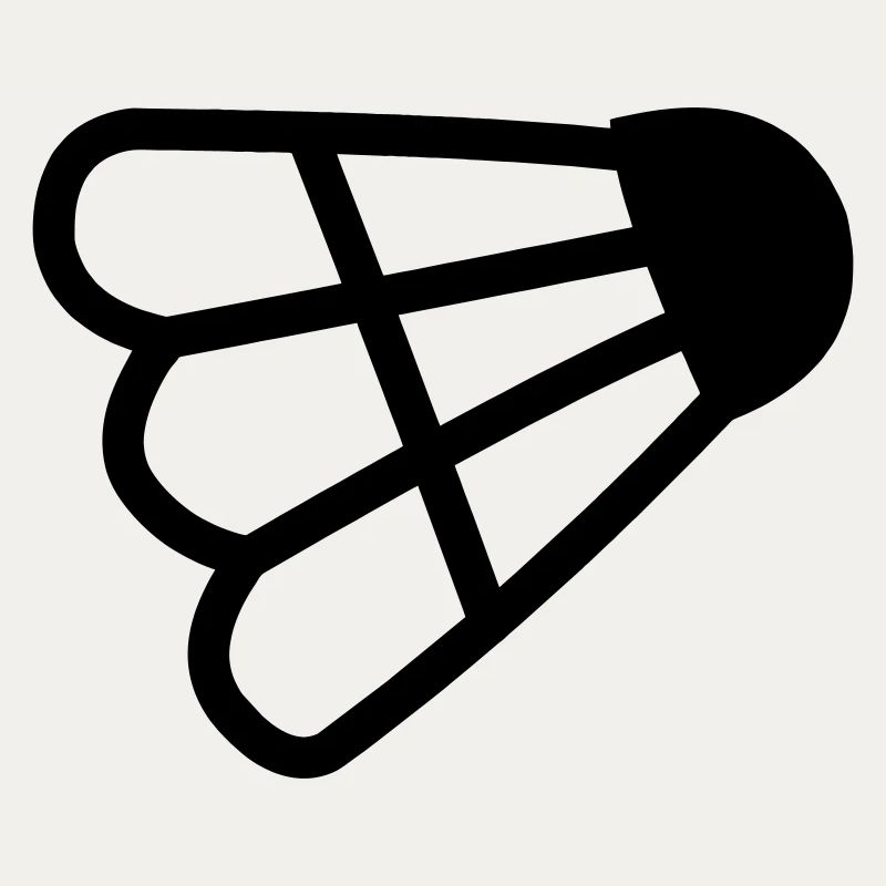 Badminton simple shuttle logo