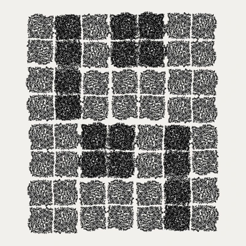Abstract Cell Pattern in Black and White