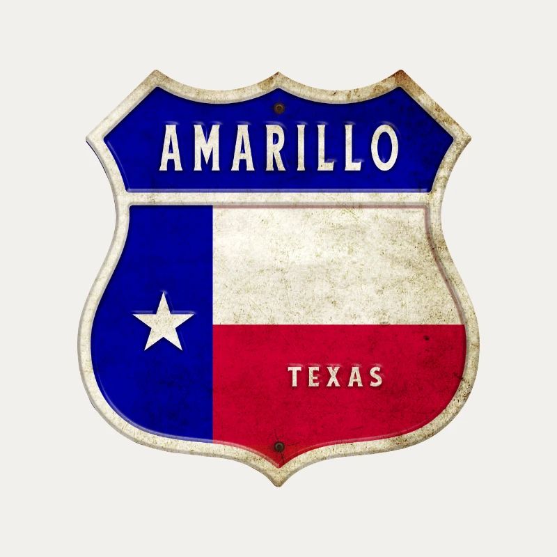 Amarillo Texas crest flags design
