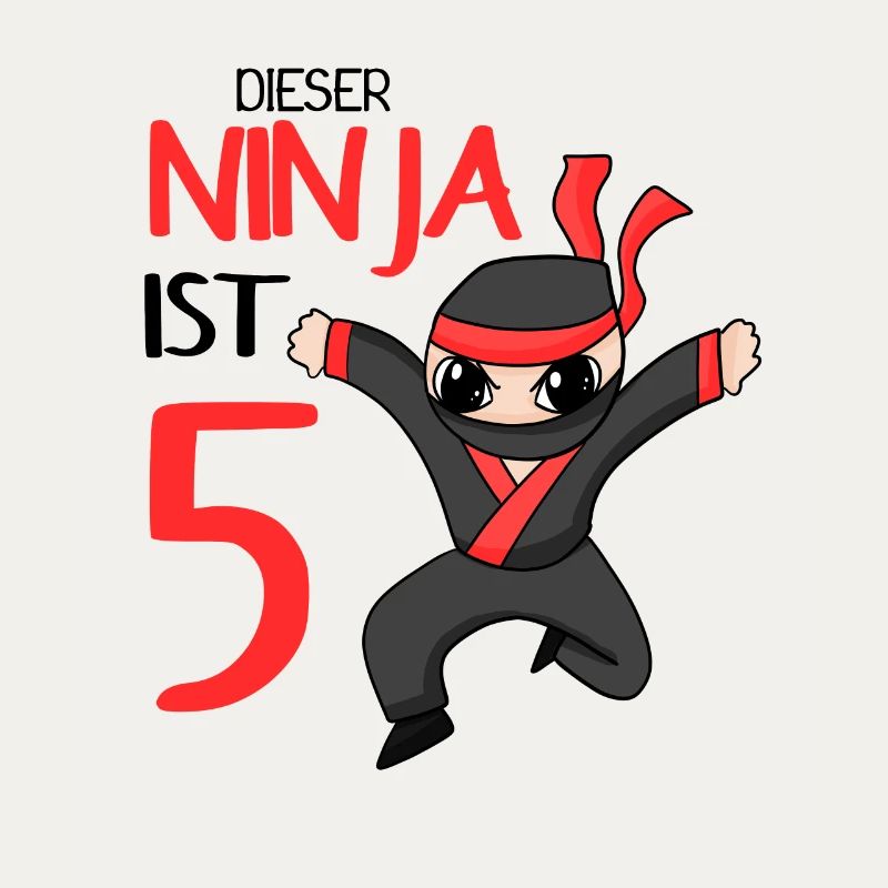 5 Jahre Junge Ninja - 5 Geburtstag - Ich bin 5