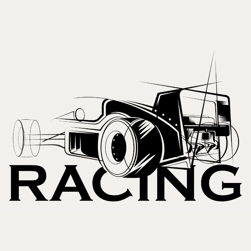Icône d’illustration de course Icône de logo Voiture de course