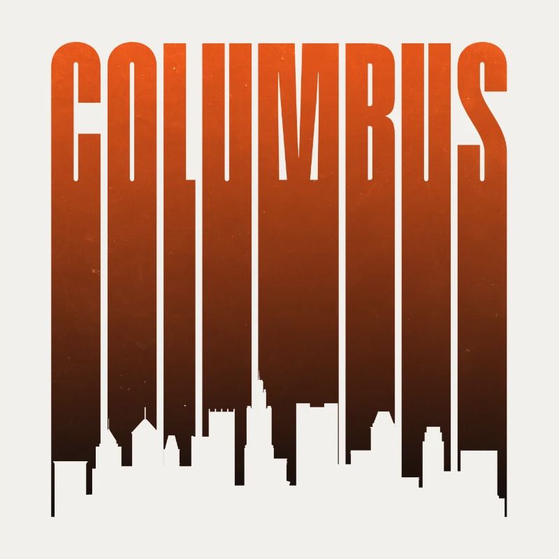 Columbus Skyline Sunset Gradient